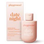 Playground Date Night, Water-Based Personal Lubricant with Naural Ingredients, Safe to Use with Latex Condoms, Lube for Men, Women, and Couples, Champagne & Vanilla Scent, 3.7 Fl. Oz.