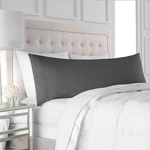 Italian Luxury Body Pillow Cover – Superior Egyptian Brushed Microfiber Bolster Pillowcase for Long Pillows – Hypoallergenic, Non-Zippered Cases