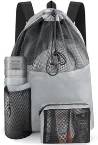 Mesh Swim Bag Beach Drawstring Backpack, Waterproof Gym Bags for Women and Men, Large Pool Bag Swimming Gear for Swimmers