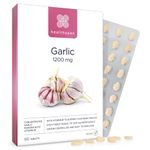 Healthspan Garlic 1,200mg (120 Tablets) | Supports Heart Health & The Respiratory System | Maintains Normal Cholesterol Levels | Added Vitamin B1 | Odour-Controlled & Easy to Swallow | Vegetarian