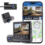Crossbeats RoadEye DC04 4K Dash Cam for Car | Cabin, Front and Rear 3 Channel Dashcam for car | Sony STARVIS 2 Sensor | Built-in GPS | WiFi | Night Parking Mode |256GB |Smart App 12M Warranty (Black)