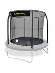 Jumpking 8ft Round Tyro Trampoline With Safety Enclosure Net and Ladder ❘ Outdoor Trampoline For Adults & Kids, Polyethylene Surround Pad & UV Protected Safety Net For Safe Bouncing