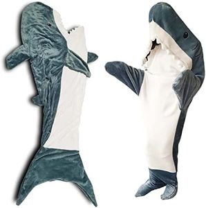 SunBritly Shark Blanket Kids Shark Sleeping Bag Shark Onesie Cosplay Shark Costume Shark Gifts(S for 41-51 Inch Height)