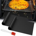 Oven Liners for Bottom of Oven, 2 Pack Resuable Large Thick Heavy Duty Teflon Oven Mat Set, Non Stick Oven Mats for Bottom of Electric Oven Gas Oven Toaster Oven Microwave Stove Grill, Easy to Clean