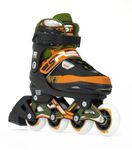 Sfr Skates SFR Pixel Adjustable Inline Skates - Youth Unisex, Green/Orange (Multicoloured), 37-40.5