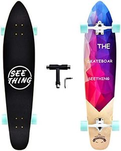 42 Inch Longboard Skateboard Complete Cruiser,The Original Artisan Maple Skateboard Cruiser for Cruising, Carving, Free-Style and Downhill（Pebble）