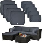 9 Pack Patio Cushion Covers Set Out