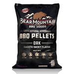 BEAR MOUNTAIN Premium BBQ WOODS Premium All Natural Earthy and Bold Oak Smoker Wood Chip Pellets for Outdoor Gas, Charcoal, and Electric Grills, 40 Pound Bag