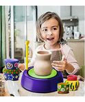 Dhairya D Enterprise Pottery Wheel Set | Clay Pot Making Machine Game With Colors And Stencils, Creative Educational Craft Toy Gift For Kids (Multi Color).