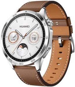 HUAWEI Watch GT 4 Smartwatch, 46mm Brown Leather, Up to 2 Weeks Battery Life, Fitness Tracker Compatible with Android & iOS, Health Monitoring Including Sleep Tracking, GPS, AU Version