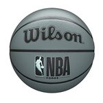 WILSON NBA Forge Basketball - Size 7-29.5", Blue-Grey