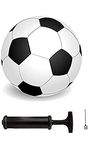 PRISAMX Sports Synthetic Rubber Football/Soccer Ball Official Size & Weight Multicolor (Colour May Vary) (Black & White Football)