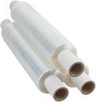 Tezraftaar® 1 x Pallet Wrap Clear Extended Core 450mm x 300m 15mu Recyclable Heavy Duty Strong Stretch Film Wrap Strength Shrink Cling Wrapping Film for Packaging Industrial Uses