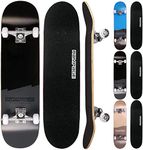 Rampage Skateboard Plain Third V2 Black Skateboard - Plain Black 31" x 8.0" Skateboard for Kids, Boys, Girls and Teens Ideal First Skateboard for Beginners Fully Assembled Skateboard