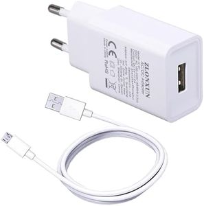ZLONXUN Cargador y Micro USB Cable para Huawei P10 Lite/P9 Lite/Y7/Y6/Y6P/Y5P/P8 Lite/P Smart 2019,Mate 9/8/7, Honor 8X/7/6
