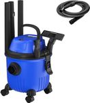 DICN Wet and Dry Vacuum 15 Litre Container 16KP Suction Force 800W Motor with 2M Power Cable Vacuum Cleaner Dry Rubbish/Standing Water/Clean Carpet for Home and Garden Car Garage, Blue