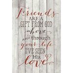 Friends are A Gift Horizons Wood Plaque with Easel