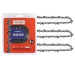 Dunhil 12 Inch Chainsaw Chains 3/8" LP Pitch 043'' Gauge 45 Drive Links for Dewalt, for Craftsman, for Makita, for Black & Decker, for Worx, 3-Pack