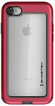 Ghostek Atomic Slim iPhone 7, iPhone 8, iPhone SE 2020 Case with Space Metal Bumper Heavy Duty Protection Wireless Charging Compatible 2016 iPhone 7, 2017 iPhone 8, 2020 iPhone SE (4.7 Inch) - Red