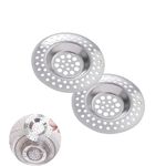 2 Pcs Sink Strainer, Stainless Steel Sink Strainer Plug, Drain Hair Catcher, Protector Shower Drain Cover, Sink Stopper Drain Filter for Kitchen, Bathtub, Bathroom, 2.75 "/ 7.0cm