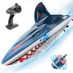 DEERC Fast Brushless RC Shark Boat 