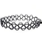 EROSPA® Tattoo Stretch Collar / Choker / Bracelet / Leg Band - Women/Women - Retro/Vintage/Punk/Gothic - Black