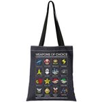 G2TUP Adventure Video Game Canvas Tote Bag 80s Nostalgia Gaming Fans Gift Weapons Of Choice Gamer Shoulder Bag, Weapons of Choice Tg, Large