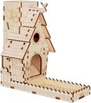 CZYY Bird Feeder Dice Tower with Tray Wood Laser Cut Perfect for Wingspan and Other Tabletop Games