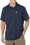 Carhartt Men's Force Relaxed Fit Lightweight Short-Sleeve Pocket Polo, Navy