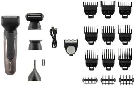 Remington ONE 18-in-1 Total Body Multi-Groomer for Men & Women (Body Hair Trimmer, 38mm Blade for Hair & Beard, Foil Shaver, Nose & Ear, 14 Combs, USB, Waterproof, Cordless, 60-Minute Run Time) PG780