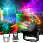Jagdag Disco Party Lights, Sound Activation DJ Party Strobe Lights Stage Effects Exceptional for Home Birthday Wedding and Karaoke Parties Indoor Projector - 90 Patterns with Remote Control