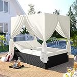 Outdoor Daybed with Canopy Patio Fu