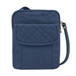 Travelon Anti-Theft Signature Quilted Slim Pouch, Ocean, One Size, Anti-theft Signature Quilted Slim Pouch