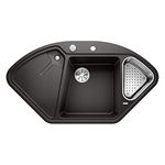BLANCO 525867 Delta II, Black, 90 cm Unterschrank