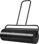 Goplus Lawn Roller, Push/Tow Behind Water/Sand Filled Steel Yard Sod Roller for Garden Backyard, 17 Gallon/63 L, 36"x12", Black