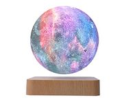 Rips Technology™ [RIPS RIYA] : Magnetic Levitating 360D Rotation Floating Globe Galaxy with LED Light, Home Office, Best Gift Ideas for Boss/Colleague/Dad, (Galaxy)