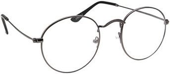 Retro Round Clear Lens Glasses Meta