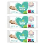 156-624 x Baby Wet Wipes PAMPER'S Sensitive Soft Gentle Fresh Babies No Fragrance Unscented Newborn Nappy Changing Skin Protection Clean Safe 52 Pcs Pack UK Free P&P (3X PAMPERS Packs (156 Wipes))