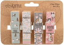 Karma Chip Clips - Bag Clips - Potato Chip Bag Clips - Colorful and Fun Bag Clips for Food and Storage - One Size - Cat