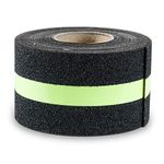 BETLEX Anti Slip Black and Glow Tape Non-Slip Traction Tapes Waterproof Glow in The Dark Tread Tape for Indoor Stair Slippery Surfaces with Radium (Green & Black) (10 Meter)