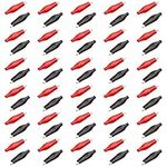 AZ Delivery 60 x Crocodile Clips 28mm Electric Clip For Testing Alligator Clamp Probe Meter Plastic Boot Protective Insulation Cover G98 Red Black Color