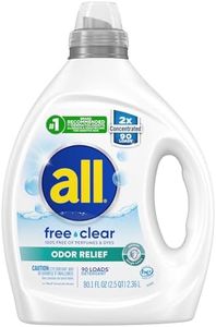 all Laundry Detergent Liquid, Free Clear for Sensitive Skin, Odor Relief, Unscented and Hypoallergenic, 2X Concentrated, 90 Loads