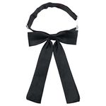 SYAYA Women Western Bow Tie, Ladies Colonel Bowtie for Lady Uniform, Lolita or Cosplay T-shirt Accessory for Graduation WBT-8, Black, One Size