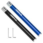 DEEFIINE 2PCS Carbide Wood Lathe Truning Tools Grip Handle, Accept 10mm Square Turning Tool bar (Black and Blue)