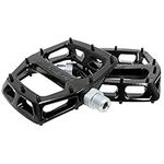 Dmr V12 Flat MTB Pedals - Black/Mountain Biking Bike Bicycle Cycling Cycle Wide Platform Dirt Jump Trail Enduro Freeride Downhill Grip Nylon Part Riding Ride Cro-mo Axle Pair Sticky Pin