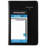 AT-A-GLANCE 2025 Planner, Daily, Open Scheduling, 5" x 8", Small, DayMinder, Black (SK460025)