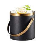 Double Walled Stainless Steel Insulated Ice Bucket with Sealed Lid and Tongs 3L,Keep Ice Frozen Longer,Wine Bucket for Cocktail Bar and Parties,Indoor & Outdoor (Color : Green, Size : 3L)