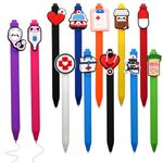 12 PCS Cute Nurse Pen, Novelty Nursing Ballpoint Pens, Funny Gifts for Nurses Nursing Student Gifts, Fancy Nurse Appreciation Gifts Office Adults Workers Essentials