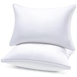 viewstar Pillows Queen Size 2 Pack, Soft Hotel Pillows for Sleeping, Bed Pillows for Back, Stomach or Side Sleeper, Fluffy Gussted Pillows Set of 2 with Down Alternative, Machine Washable, 19"x28"