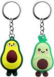 BLMHTWO 2 Pieces Avocado Keychain, Green Cute Avocado Keychain Avocado Friendship Keychain Gift Pendant for Valentine's Day Birthday Christmas, Green